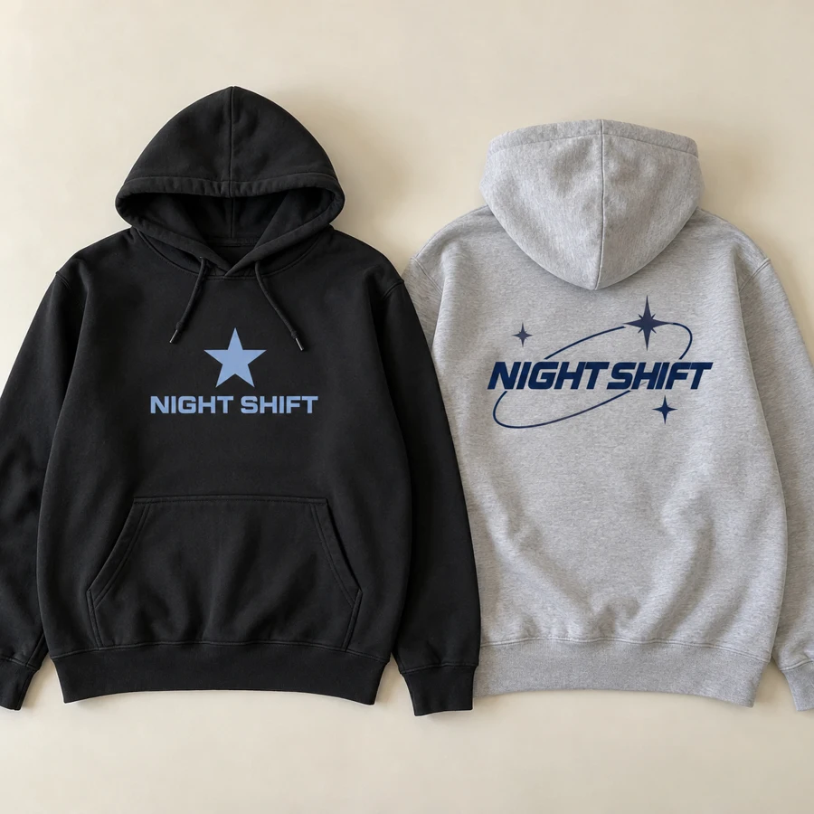 Custom printed hoodie sample design