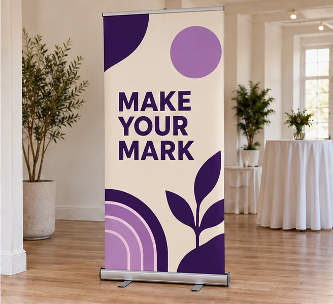 Sample artwork for a print-only banner